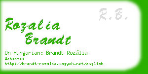 rozalia brandt business card